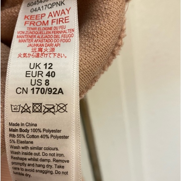 NEW~ Topshop Peach Teddy Sherpa Sweater/Sweatshirt  NWOT  ~  size 8 - Picture 14 of 16